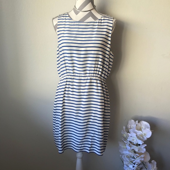 J. Crew Dresses & Skirts - J. Crew Blue Striped Dress Size 12